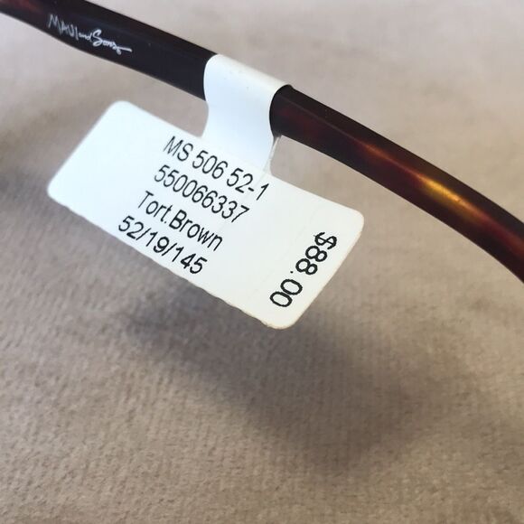 NEW MAUI AND SONS TORT BROWN UNISEX 52-19-145 EYEGLASSES EYEWEAR DESIGNER FRAME - Picture 4 of 6